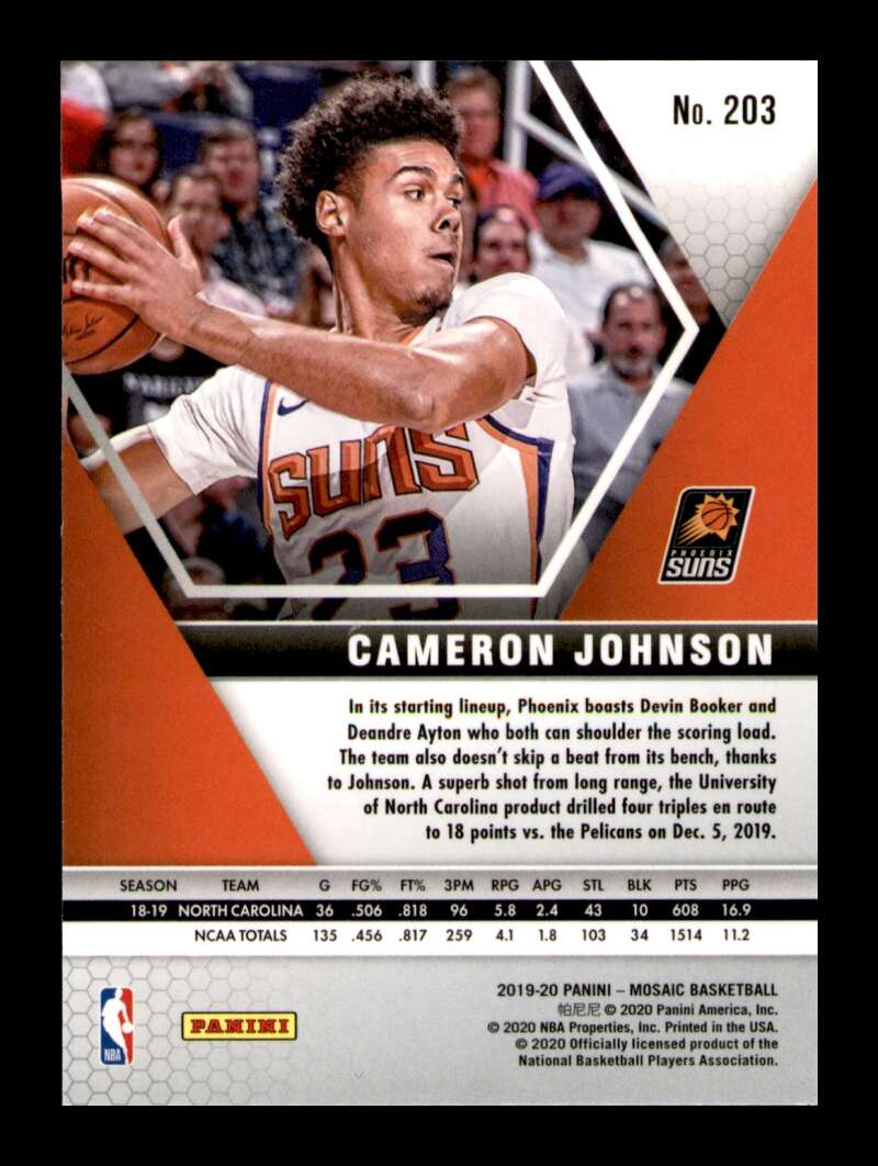 Load image into Gallery viewer, 2019-20 Panini Mosaic Cameron Johnson #203 Rookie RC Image 2
