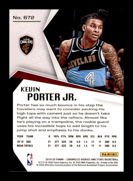 2019-20 Panini Chronicles Rookies And Stars Kevin Porter Jr. 