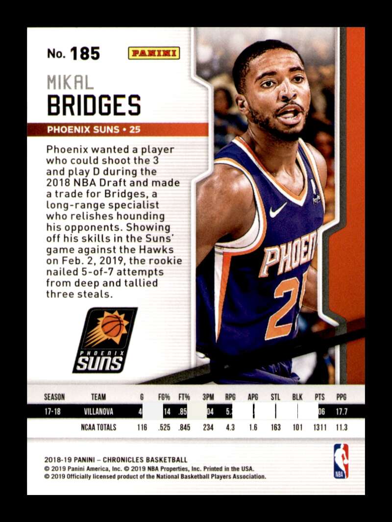 Load image into Gallery viewer, 2018-19 Panini Chronicles Playoff Mikal Bridges #185 Rookie RC Image 2
