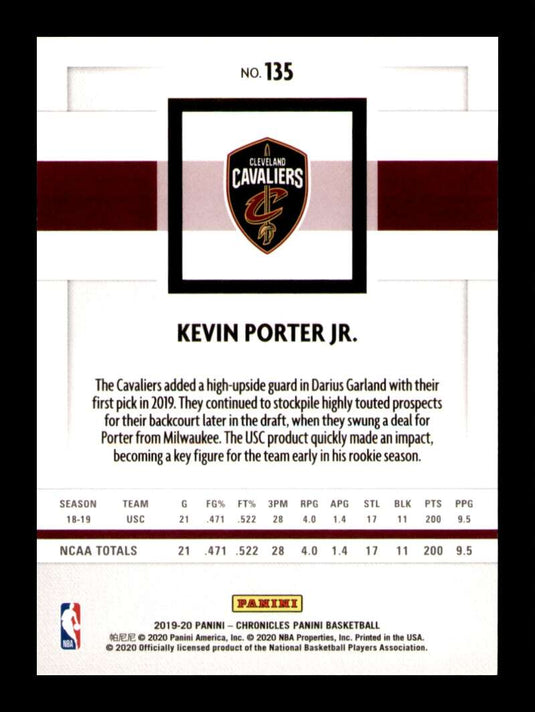 2019-20 Panini Chronicles Kevin Porter Jr. 