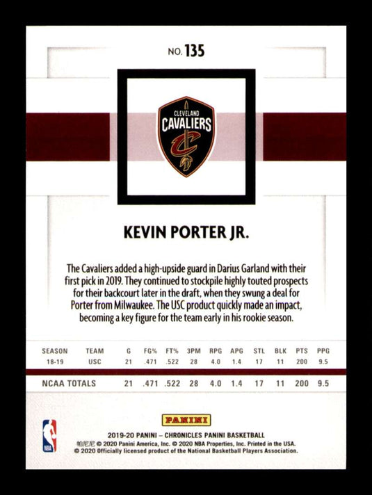 2019-20 Panini Chronicles Kevin Porter Jr.