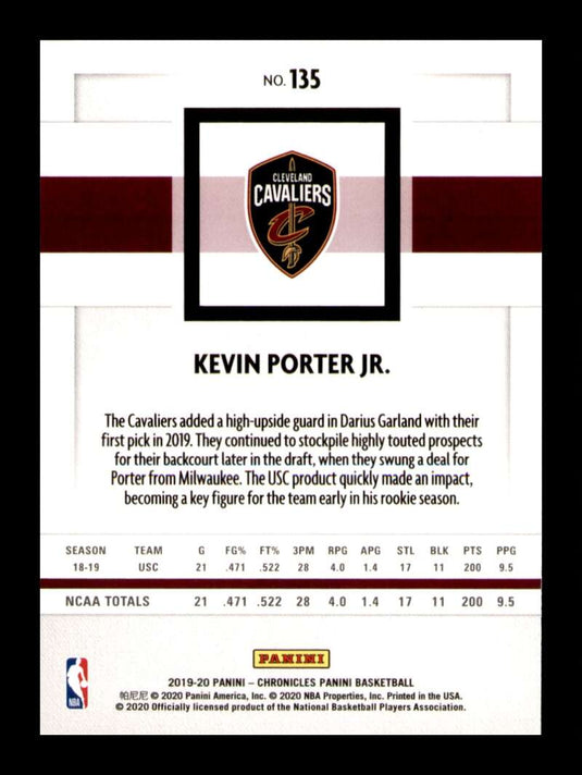 2019-20 Panini Chronicles Kevin Porter Jr.