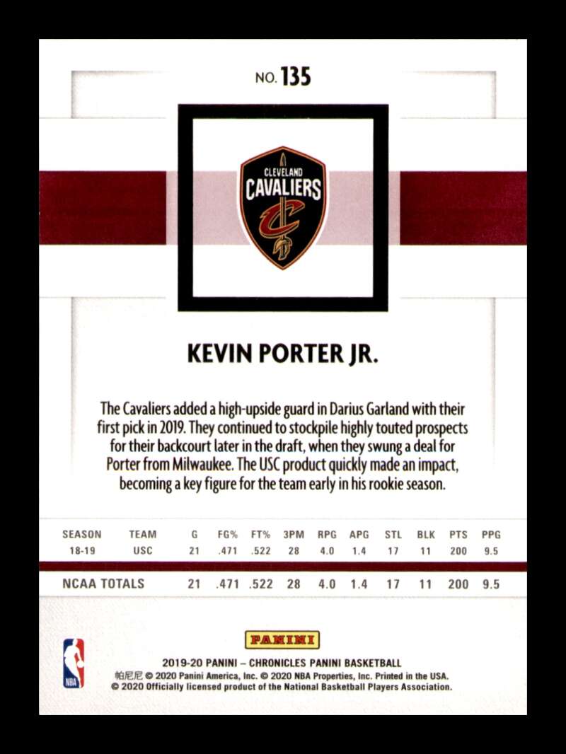 Load image into Gallery viewer, 2019-20 Panini Chronicles Green Kevin Porter Jr. #135 Rookie RC Image 2
