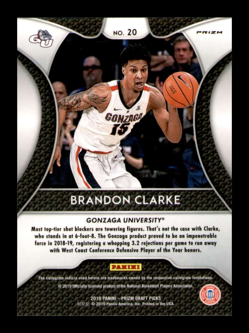 Load image into Gallery viewer, 2019-20 Panini Prizm Draft Pink Pulsar Prizm Brandon Clarke #20 Rookie RC Image 2
