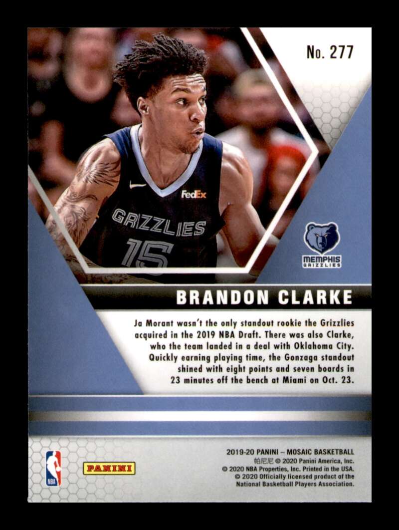 Load image into Gallery viewer, 2019-20 Panini Mosaic Brandon Clarke #277 Rookie RC Image 2
