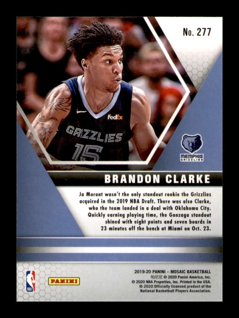 Load image into Gallery viewer, 2019-20 Panini Mosaic Brandon Clarke #277 Rookie RC Image 2
