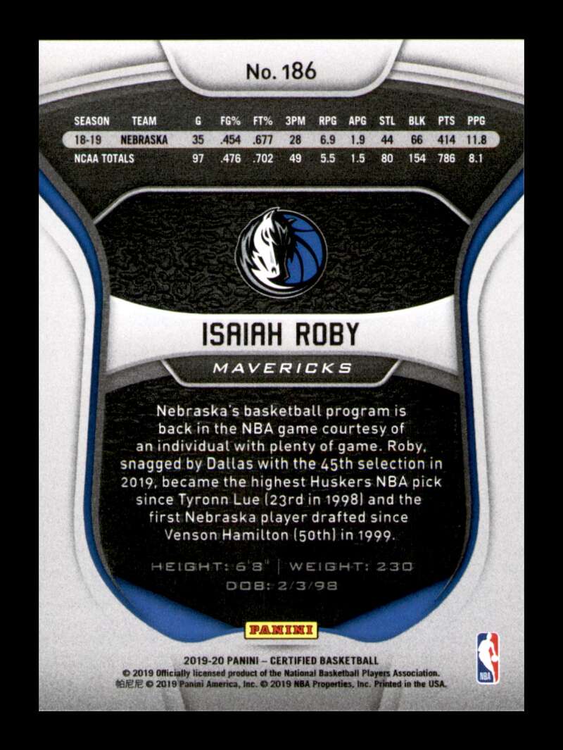 Load image into Gallery viewer, 2019-20 Panini Certified Mirror Blue Prizm Isaiah Roby #186 Rookie RC Image 2
