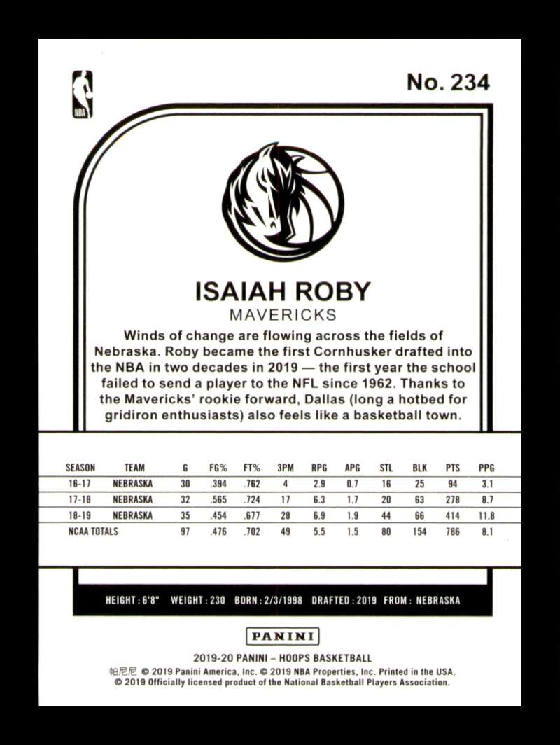 Load image into Gallery viewer, 2019-20 NBA Hoops Purple Isaiah Roby #234 Rookie RC Image 2
