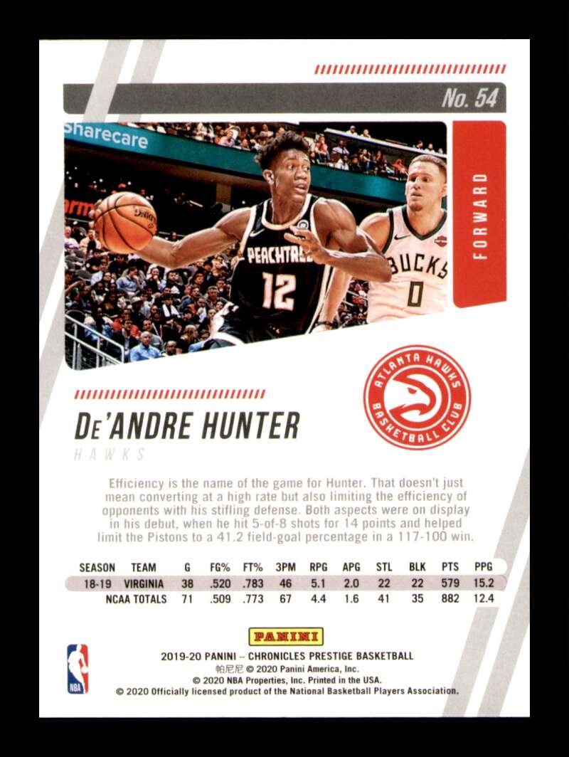 Load image into Gallery viewer, 2020-21 Panini Chronicles Prestige De&#39;Andre Hunter #54 Rookie RC Image 2
