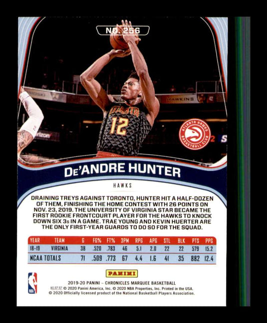 2019-20 Panini Chronicles Marquee De'Andre Hunter 