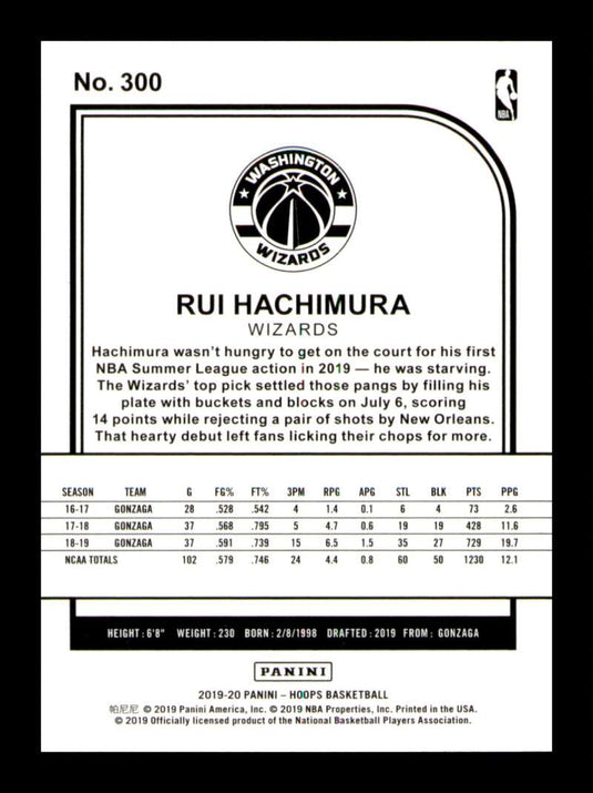 2019-20 Panini Hoops Rui Hachimura