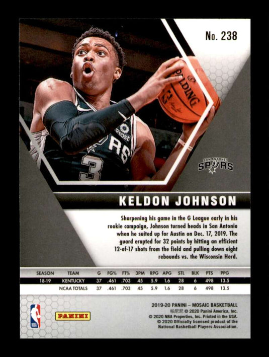 2019-20 Panini Mosaic Keldon Johnson