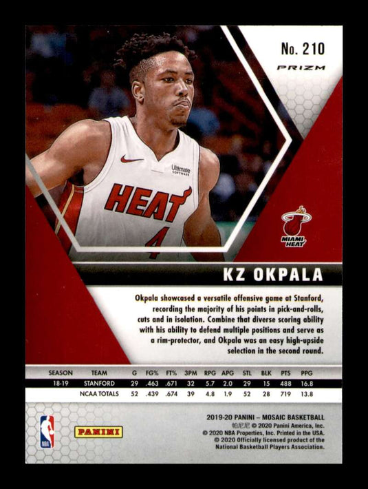 2019-20 Panini Mosaic Silver Prizm KZ Okpala 