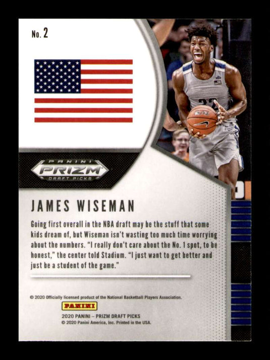 2020-21 Panini Prizm Draft James Wiseman