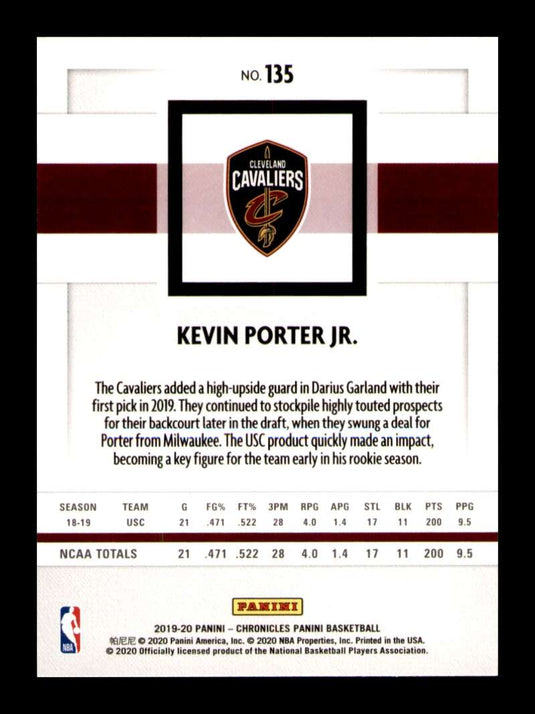 2019-20 Panini Chronicles Kevin Porter Jr. 