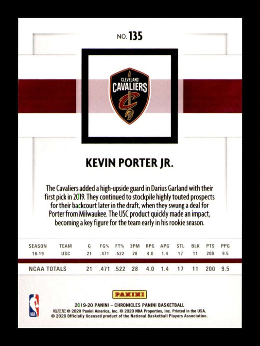 2019-20 Panini Chronicles Kevin Porter Jr.