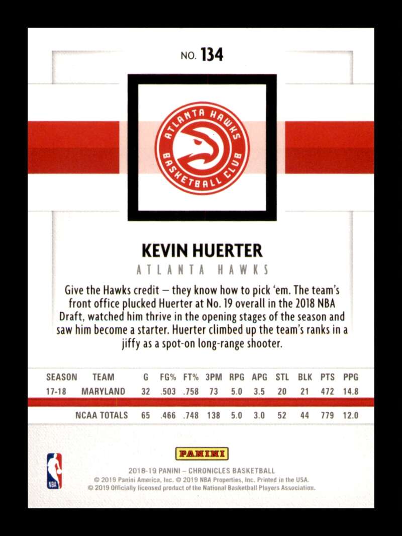 Load image into Gallery viewer, 2018-19 Panini Chronicles Kevin Huerter #134 Rookie RC Image 2
