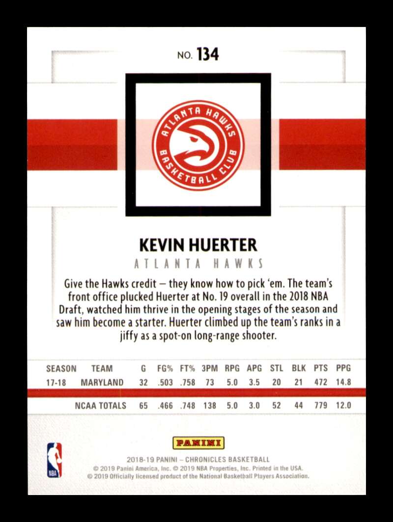 Load image into Gallery viewer, 2018-19 Panini Chronicles Kevin Huerter #134 Rookie RC Image 2
