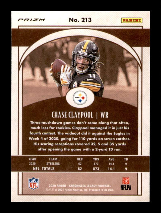 2020 Panini Chronicles Legacy Silver Prizm Chase Claypool