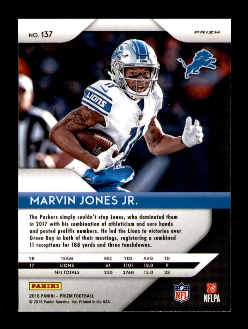 Load image into Gallery viewer, 2018 Panini Prizm Dico Prizm Marvin Jones Jr. #137 Short Print SP Image 2
