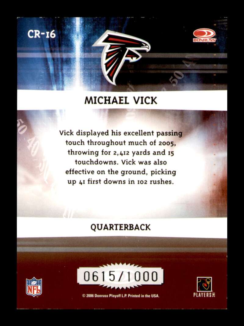 Load image into Gallery viewer, 2006 Donruss Elite Chain Reaction Michael Vick #CR-16 Short Print SP /1000 Image 2
