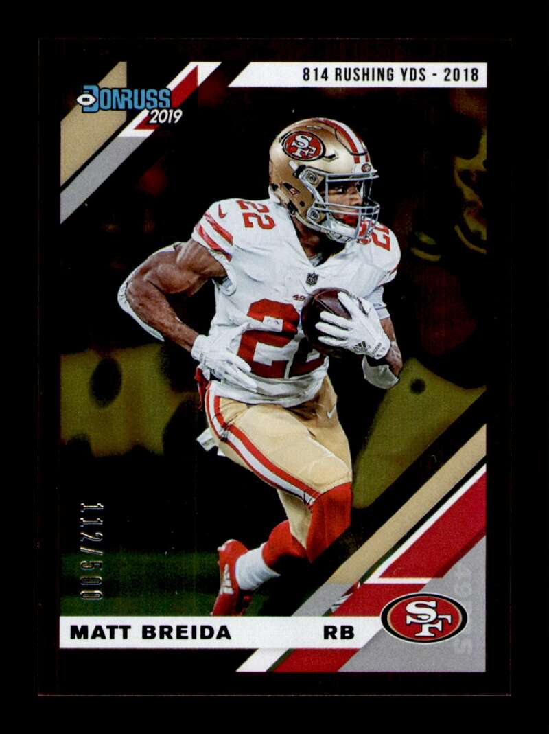 Load image into Gallery viewer, 2019 Donruss Purple Stat Line Matt Breida #221 Short Print SP /500 Image 1
