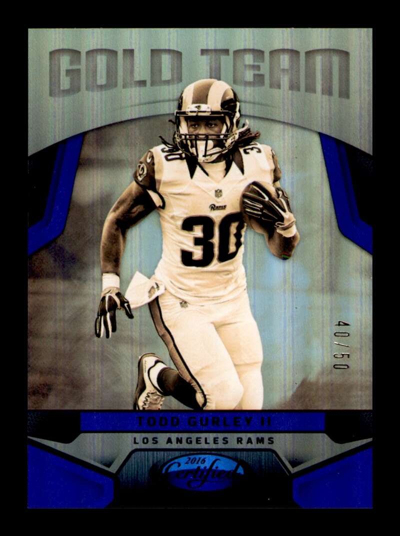 Load image into Gallery viewer, 2016 Panini Certified Gold Team Mirror Blue Todd Gurley #3 Short Print SP /50 Image 1
