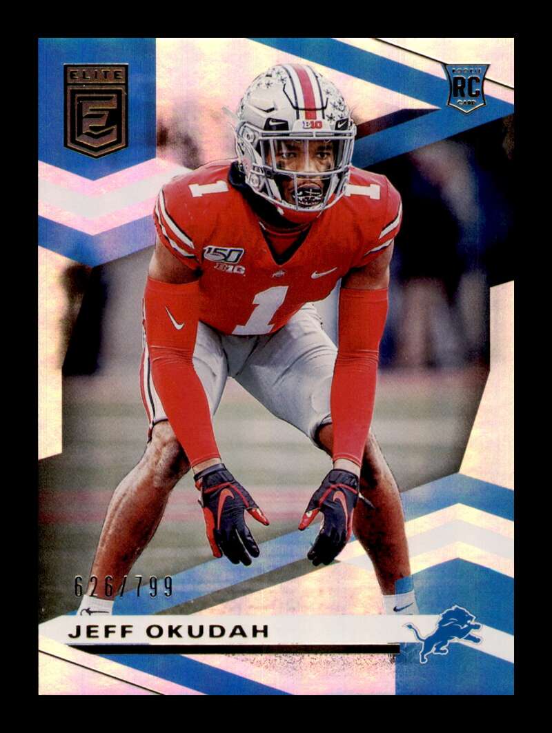 Load image into Gallery viewer, 2020 Donruss Elite Jeff Okudah #117 Rookie RC SP /799 Image 1
