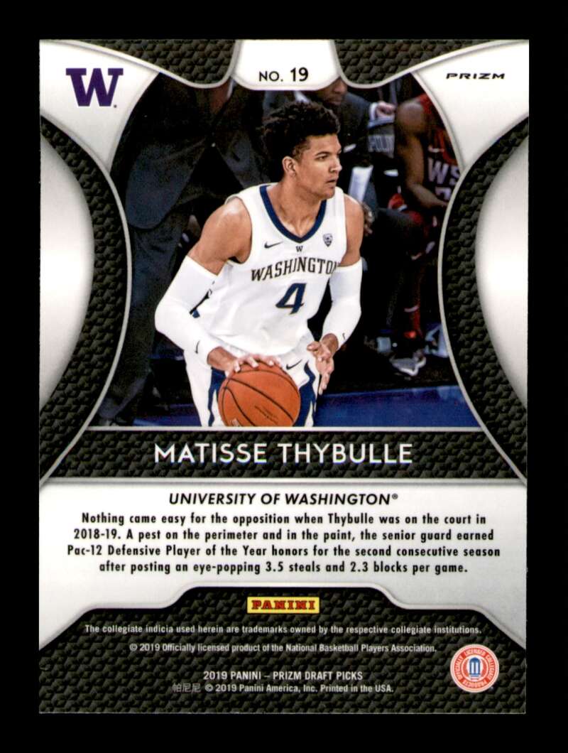 Load image into Gallery viewer, 2019-20 Panini Prizm Draft Pink Prizm Matisse Thybulle #19 Rookie RC Image 2
