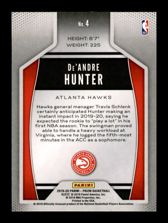 2019-20 Panini Prizm Instant Impact De'Andre Hunter 