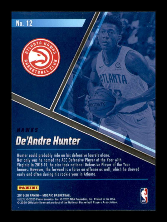 2019-20 Panini Mosaic Blue Chips De'Andre Hunter