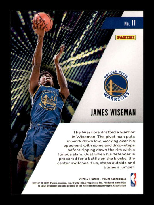 2020-21 Panini Prizm Instant Impact James Wiseman 