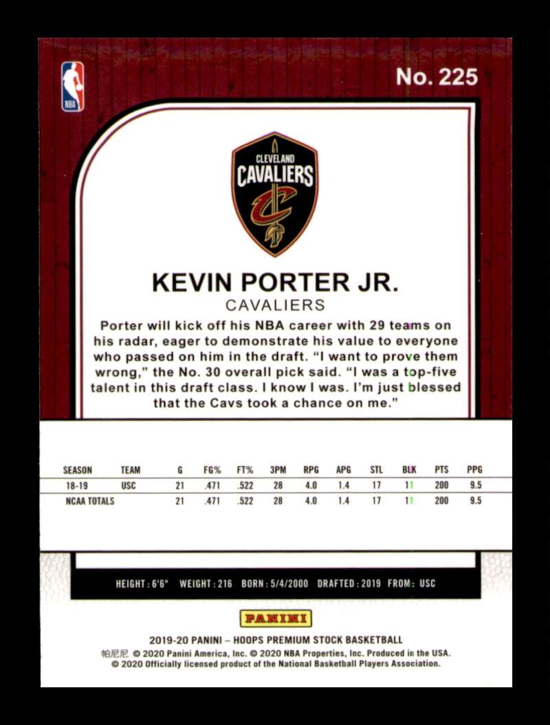 Load image into Gallery viewer, 2019-20 Hoops Premium Stock Kevin Porter Jr. #225 Rookie RC Image 2
