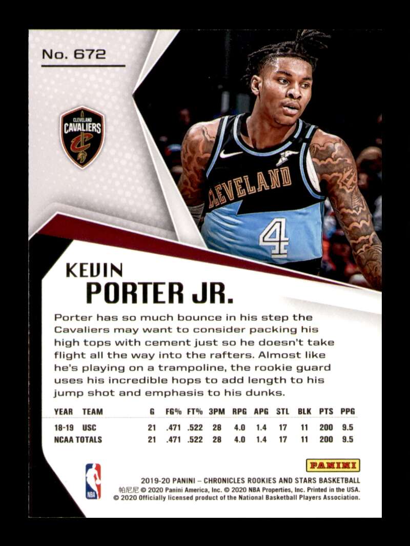 Load image into Gallery viewer, 2019-20 Panini Chronicles Rookies &amp; Stars Kevin Porter Jr. #672 Rookie RC Image 2
