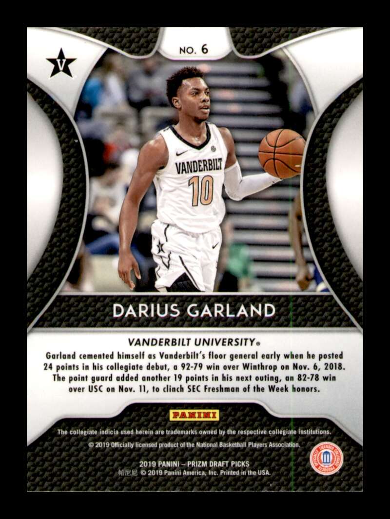 Load image into Gallery viewer, 2019-20 Panini Prizm Draft Darius Garland #6 Rookie RC Image 2
