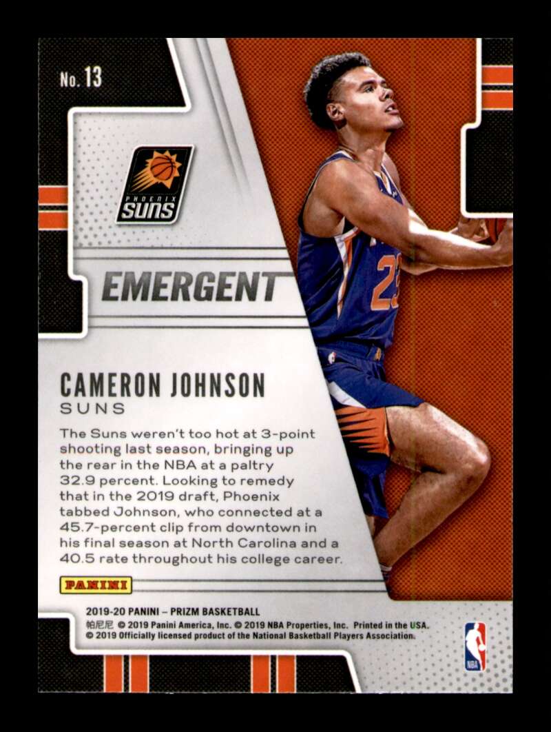 Load image into Gallery viewer, 2019-20 Panini Prizm Emergent Cameron Johnson #13 Rookie RC Image 2
