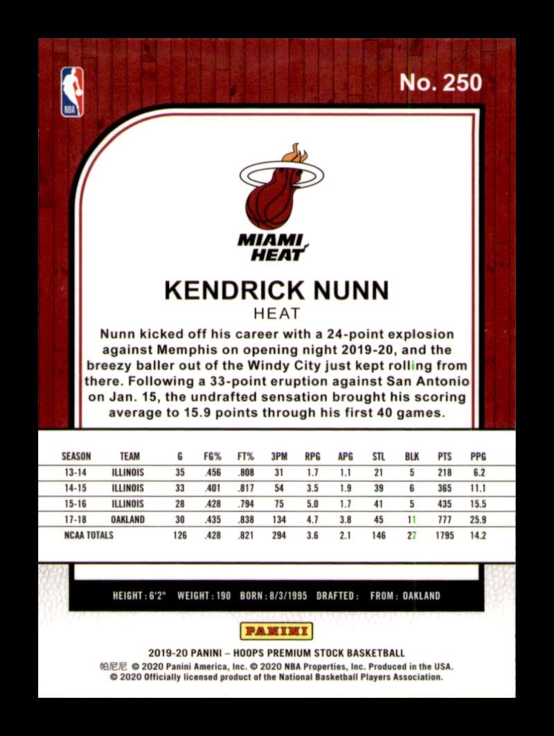 Load image into Gallery viewer, 2019-20 Hoops Premium Stock Kendrick Nunn #250 Rookie RC Image 2
