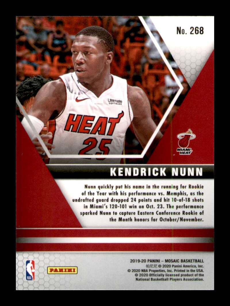 Load image into Gallery viewer, 2019-20 Panini Mosaic Kendrick Nunn #268 Rookie RC Image 2
