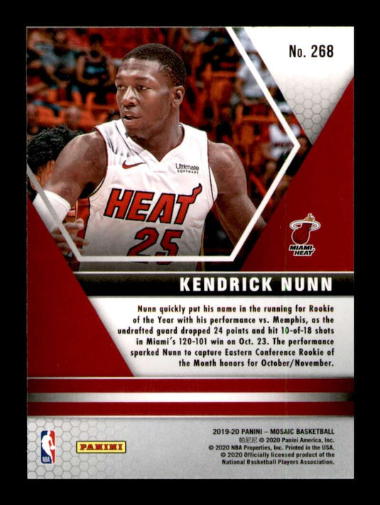 2019-20 Panini Mosaic Kendrick Nunn 