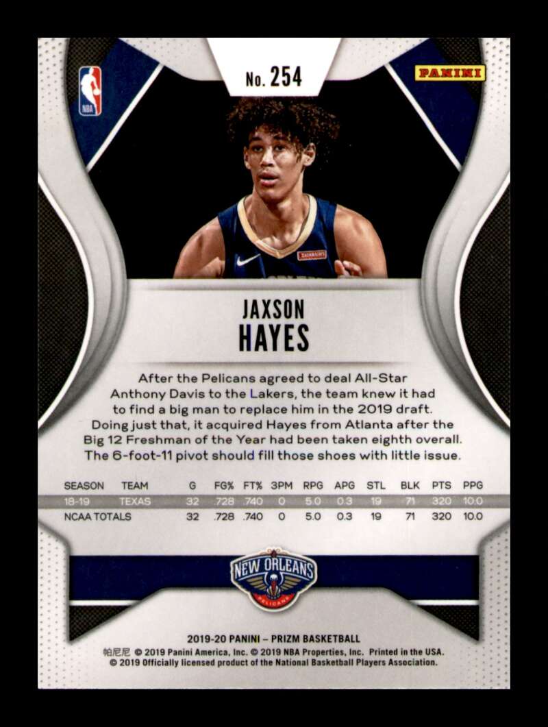 Load image into Gallery viewer, 2019-20 Panini Prizm Jaxson Hayes #254 Rookie RC Image 2
