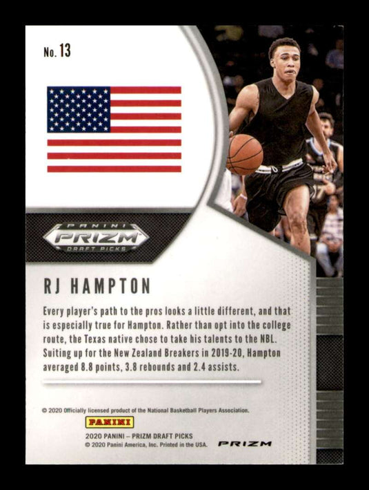 2020-21 Panini Prizm Pink Cracked Ice Prizm RJ Hampton 