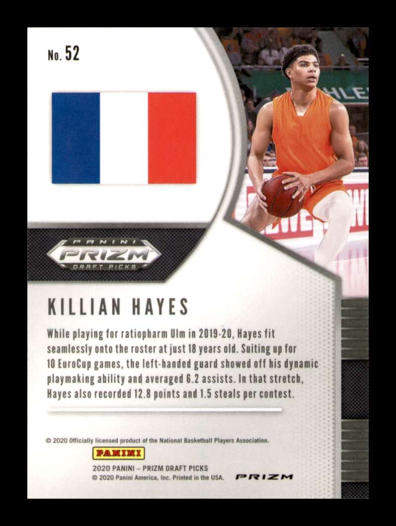 Load image into Gallery viewer, 2020-21 Panini Prizm Pink Cracked Ice Prizm Killian Hayes #52 Rookie RC Image 2
