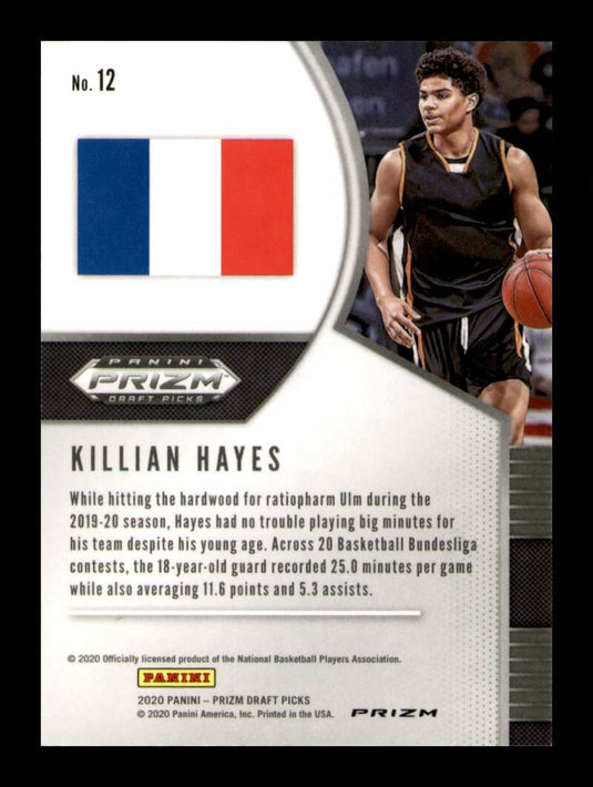 2020-21 Panini Prizm Pink Cracked Ice Prizm Killian Hayes 