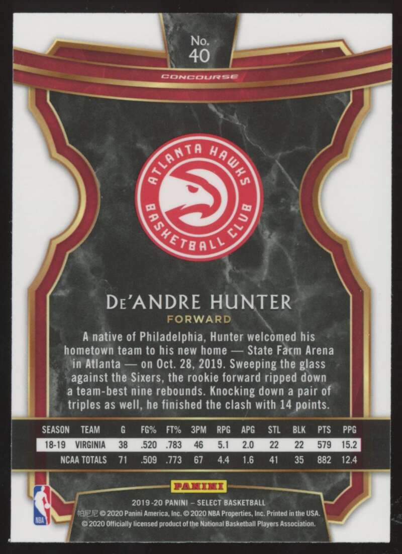 Load image into Gallery viewer, 2019-20 Panini Select De&#39;Andre Hunter #40 Rookie RC Image 2
