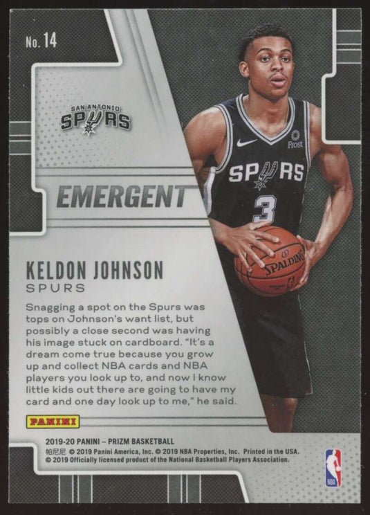 2019-20 Panini Prizm Emergent Keldon Johnson