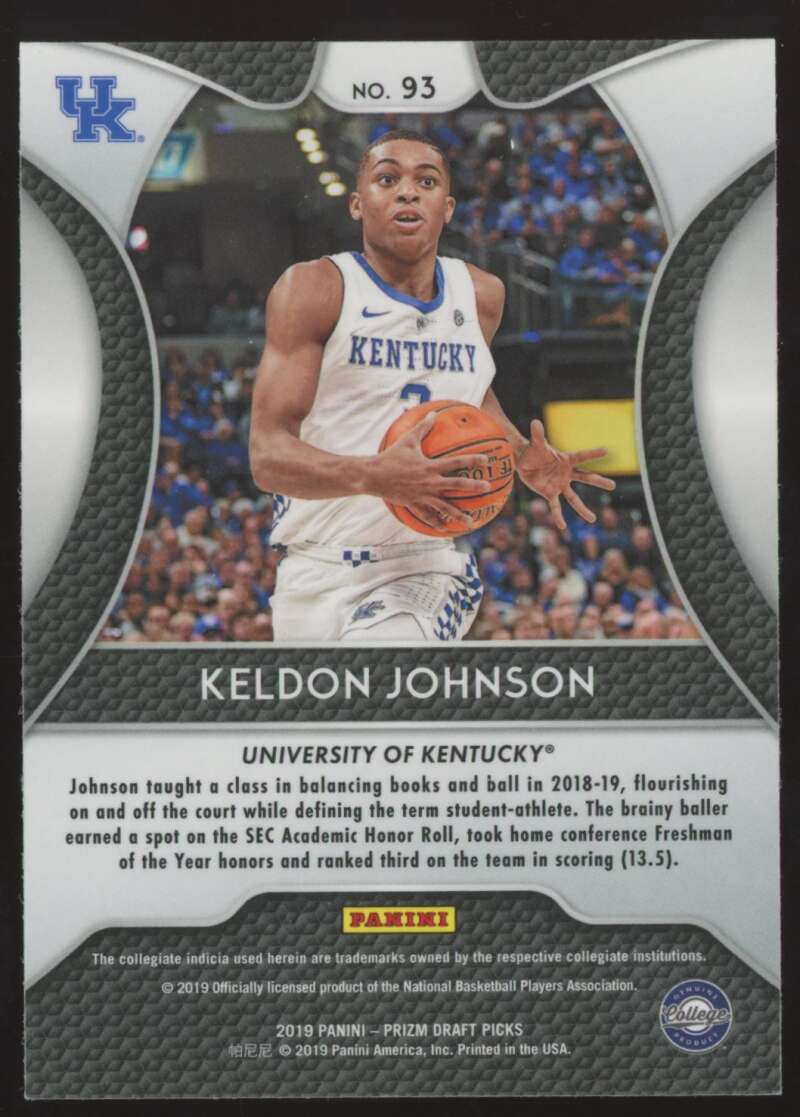 Load image into Gallery viewer, 2019-20 Panini Prizm Draft Keldon Johnson #93 Rookie RC Image 2
