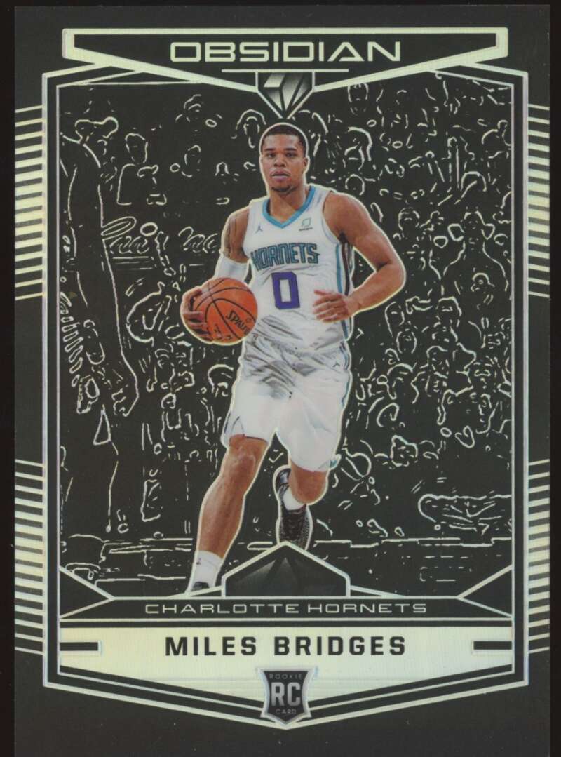 Load image into Gallery viewer, 2018-19 Panini Obsidian Electric Etch Prizm Preview Miles Bridges #585 Rookie  Image 1
