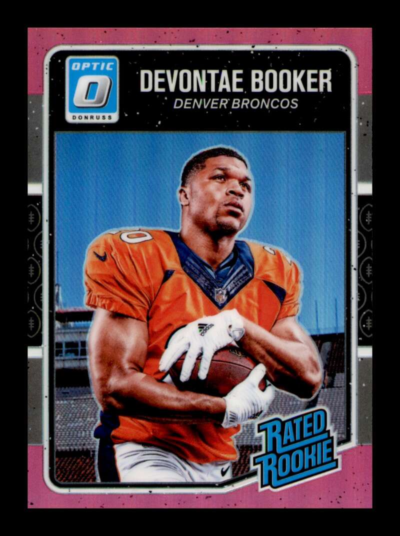 Load image into Gallery viewer, 2016 Donruss Optic Pink Prizm Holo Devontae Booker #166 Rookie RC SP Image 1
