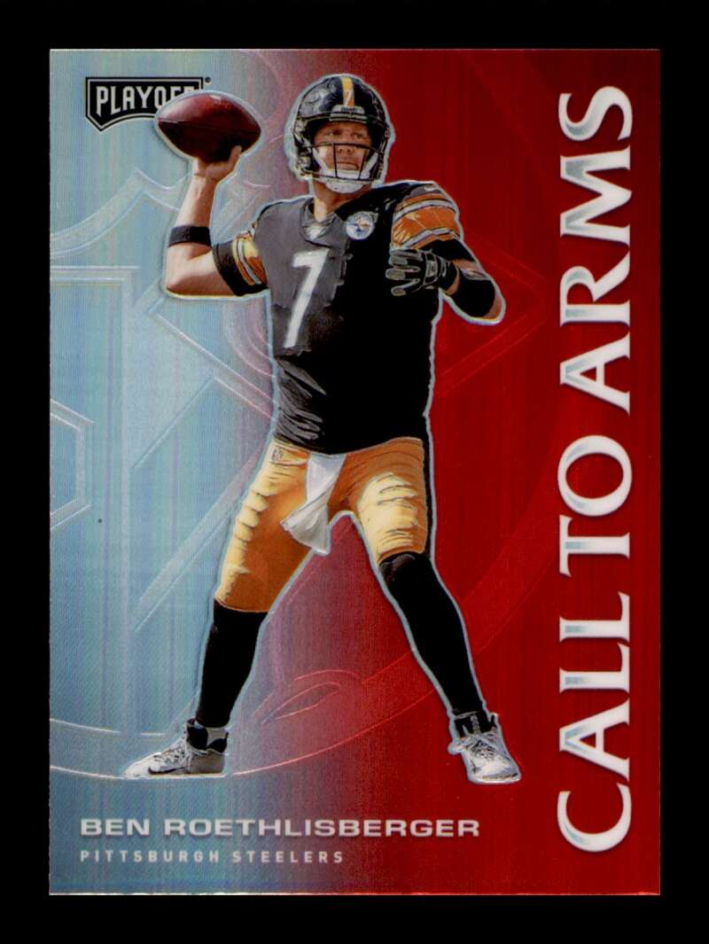 Load image into Gallery viewer, 2020 Panini Playoff Call to Arms Red Prizm Ben Roethlisberger #CA-13 SP Image 1
