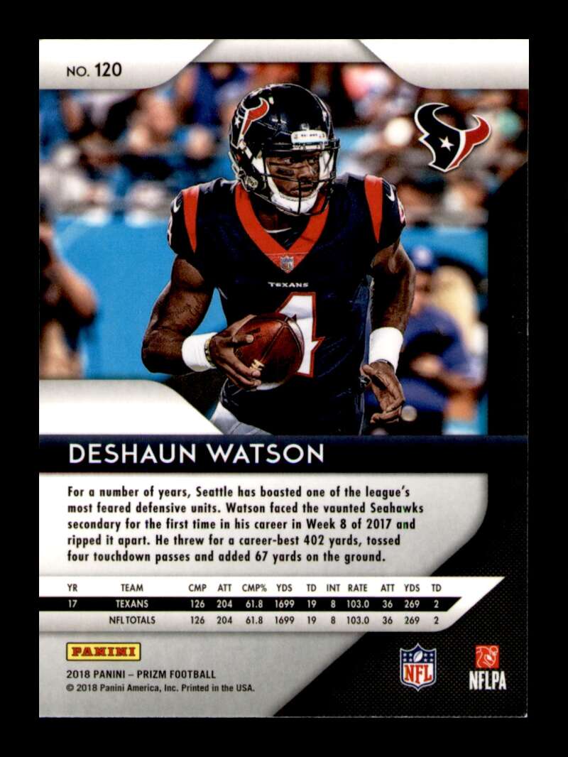 Load image into Gallery viewer, 2018 Panini Prizm Deshaun Watson #120 2nd Year Image 2
